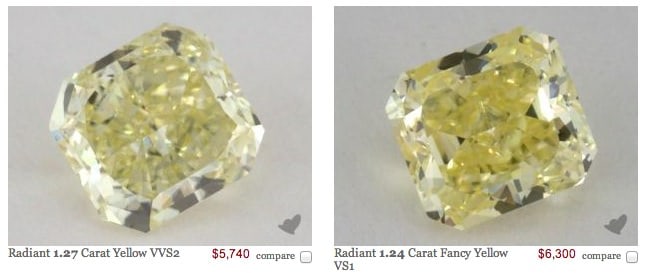 Two Fancy Yellows - Two Very Different Colors