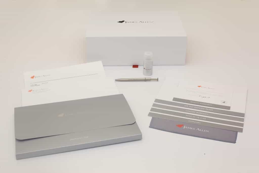 Contents of the James Allen packaged box