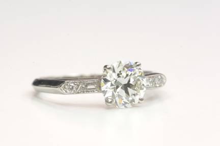 1.38 I Vs2 Old European Cut Diamond set in Platinum 12800.00