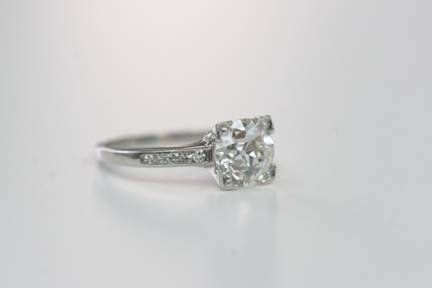 1.73 J Vs1 EGL Certified Vintage European Cut set in Plandinum Circa 19010 17200.00