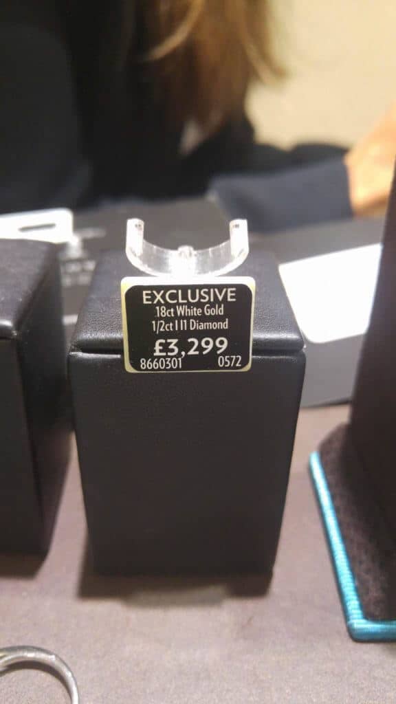 Price Tag Tolkowsky Half Carat I I1