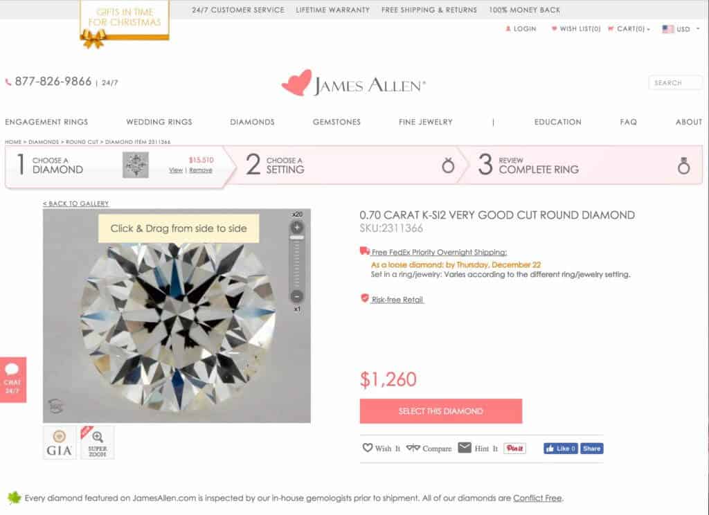 james allen discount code