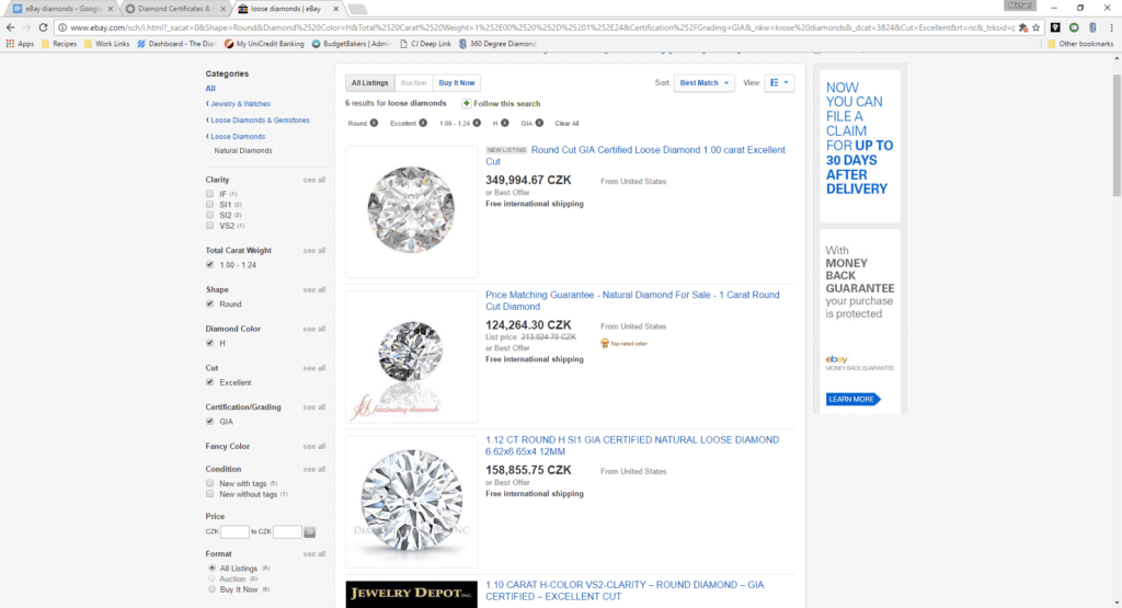 Buying Diamonds on eBay The Diamond Pro