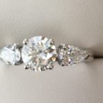 Q&A: Looking for a Three-Stone Platinum Ring with a Round Diamond and Two Pears on the Sides