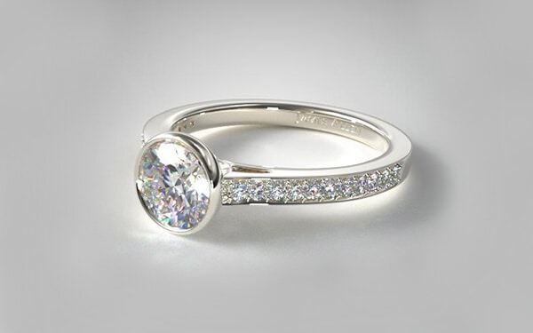 Deco Inspired Half Bezel East West Emerald Cut Diamond Ring – Oma Jewelry
