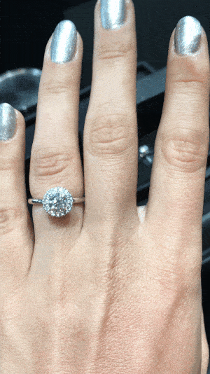 Round Diamond in Halo Setting at Canturi