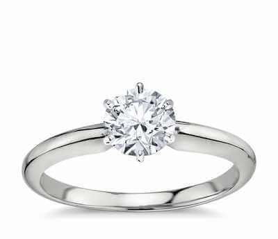 18K White Gold Solitaire Setting from Blue Nile
