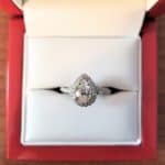 Q&A: Choosing a Pear-Shaped Diamond for a Falling Edge Halo Platinum Setting Within a $3,000 Budget