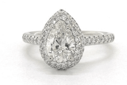 Pear Shaped SI2 Diamond Ring