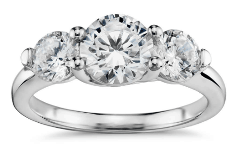 radiant cut with side stones