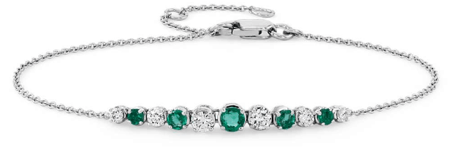 Emerald Diamond Bracelet from Blue Nile