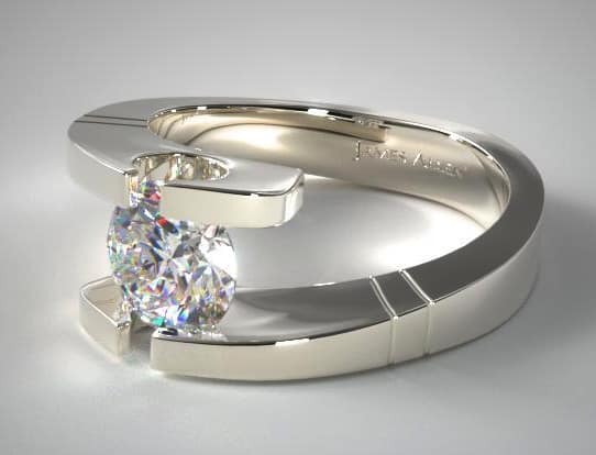 tension set diamond earrings