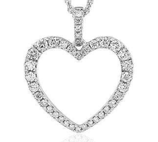 Diamond Open Heart Pendant from Blue Nile