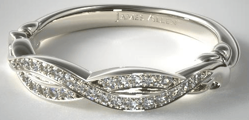 Pavé Crossover Wedding Band