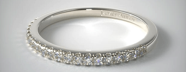Single Row Diamond Wedding Ring