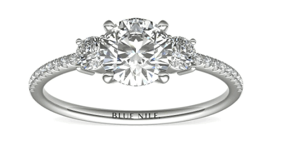 Three Stone Diamond Rings Past Present Future Rings