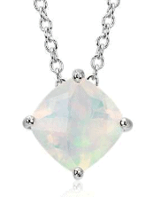 Opal Cushion Pendant