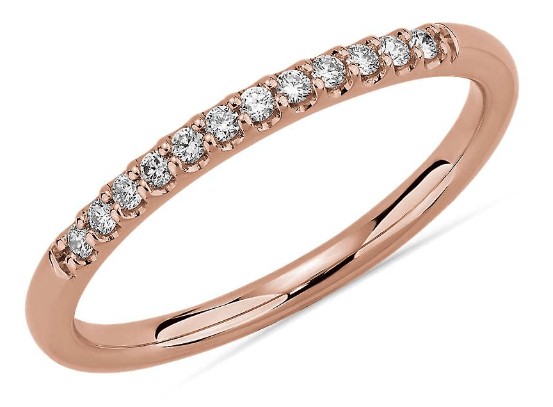 Petite Micropave Diamond Wedding Ring