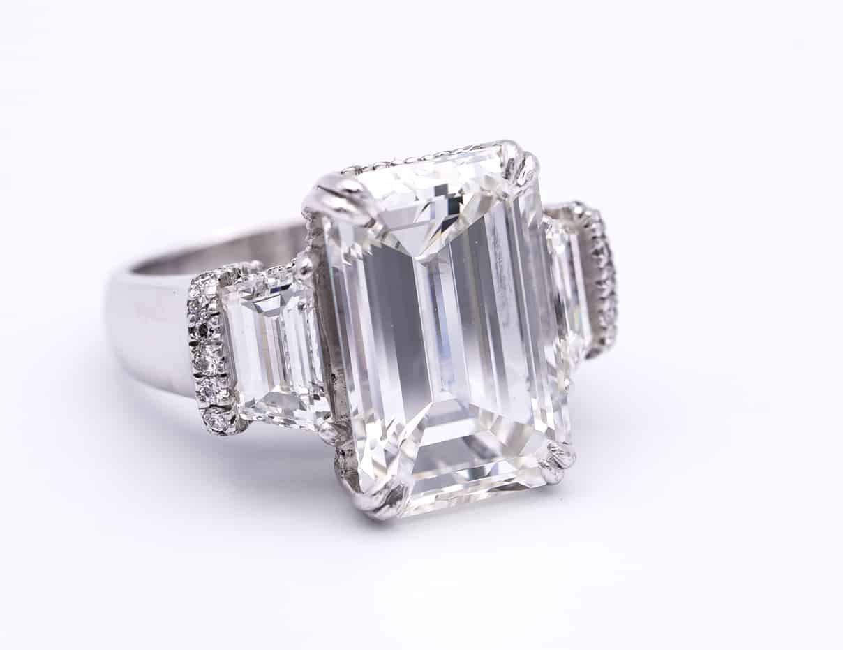 five carat cartier cathedral pave ring