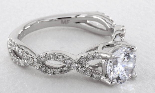Pavé Infinity Engagement Ring By Martin Flyer