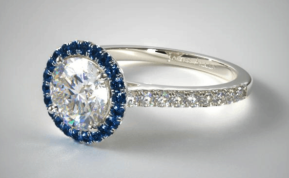 Blue Sapphire Halo from James Allen