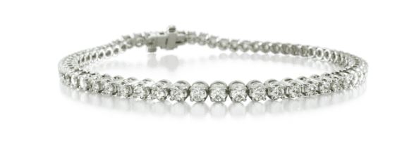 14K White Gold Tennis Bracelet