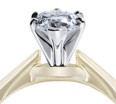 V shape prong setting