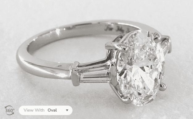 3 carat three-stone ring