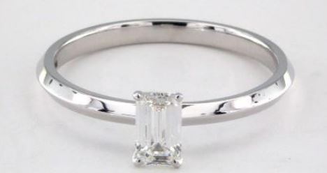$1000 engagement ring emerald cut solitaire