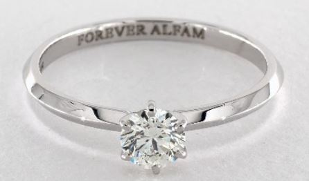 $1000 engagement ring round cut six prong solitaire 