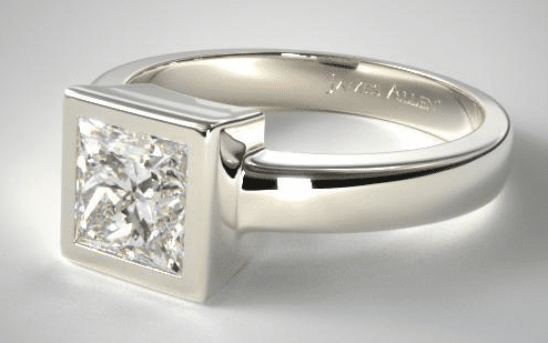 Bezel Set Diamond Solitaire Ring 