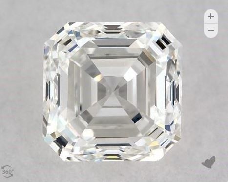 VS1 asscher cut diamond