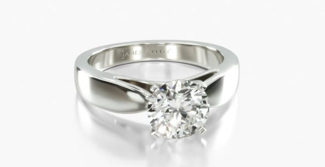Cathedral Solitaire Engagement Ring