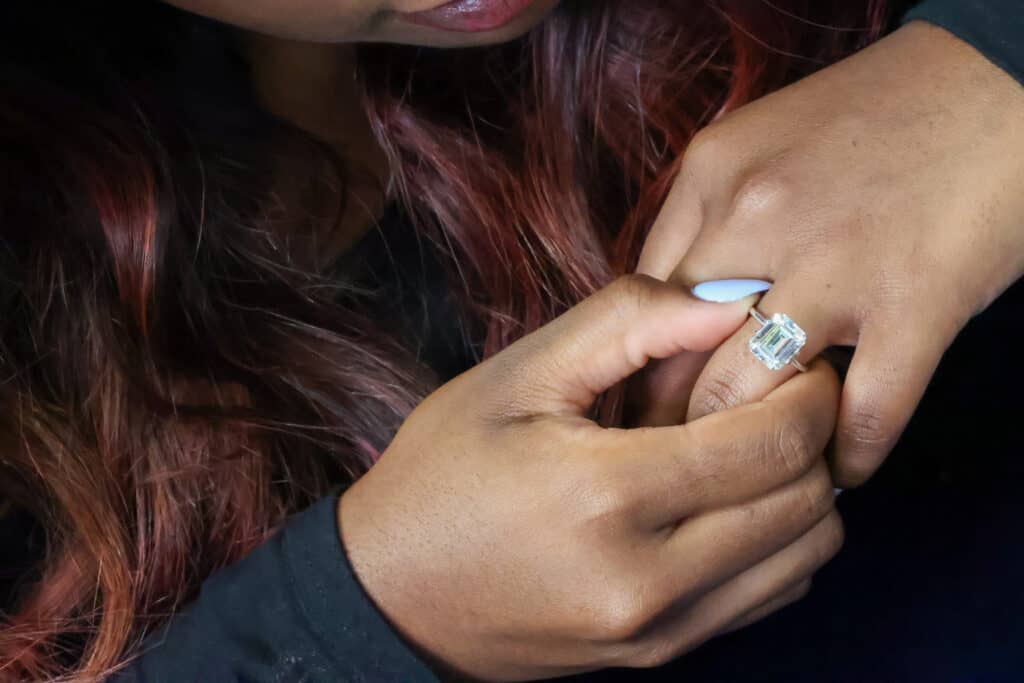 engagement ring care - don't touch your diamond