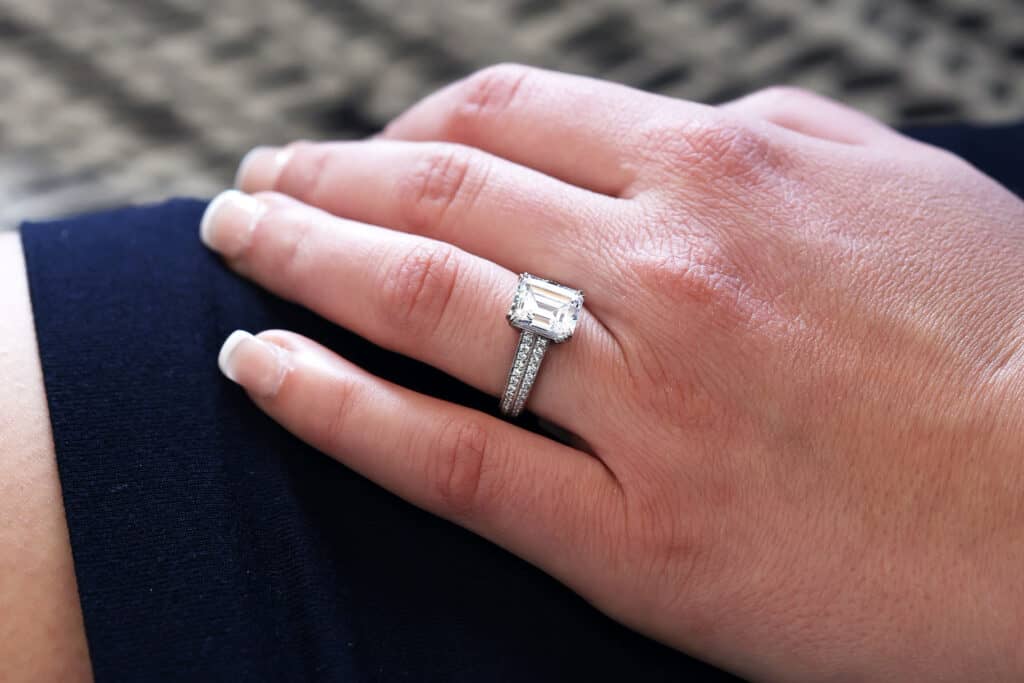 16 Square Wedding Rings We Love, Princess Diamond Engagement - Brit + Co