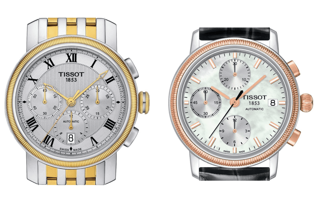 Tissot Bridgeport watches with chronograph