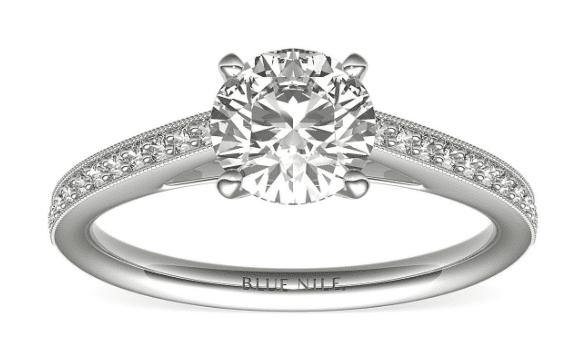 Heirloom Cathedral Diamond Engagement Ring
