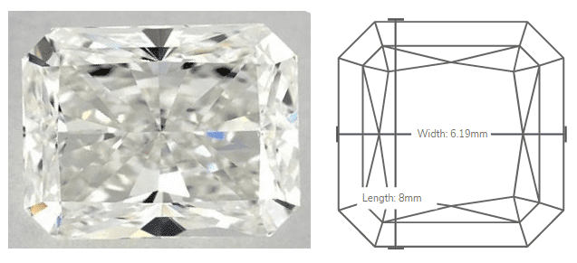 Radiant diamond with graph measurements