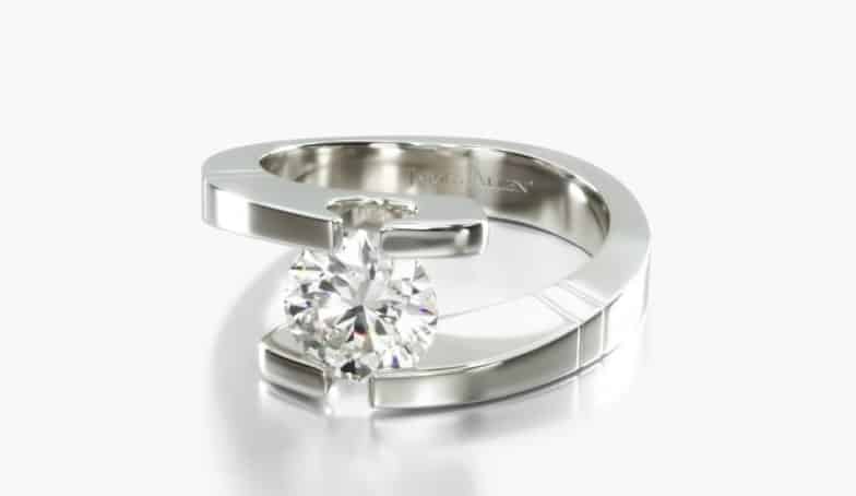 Modern etched tension ring