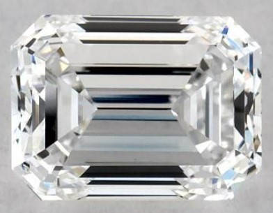 D color emerald cut diamond