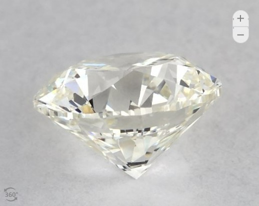 J color diamond viewed from the side