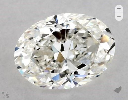 H color oval cut diamond