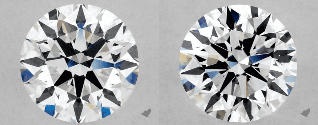 D-G color round cut comparison 