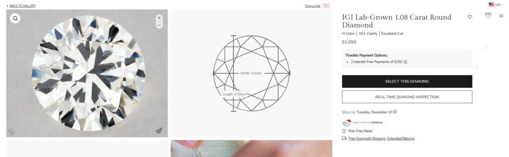Comparing lab-grown diamonds