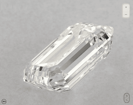 J color emerald cut diamond
